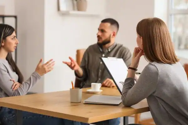 Image of couple access free mediation using family mediation voucher scheme Rochdale